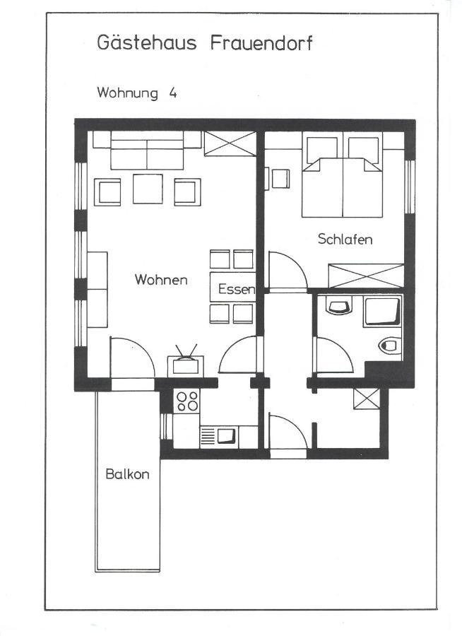 Ferienwohnung Frauendorf Шенау-ам-Кенігсзе Екстер'єр фото