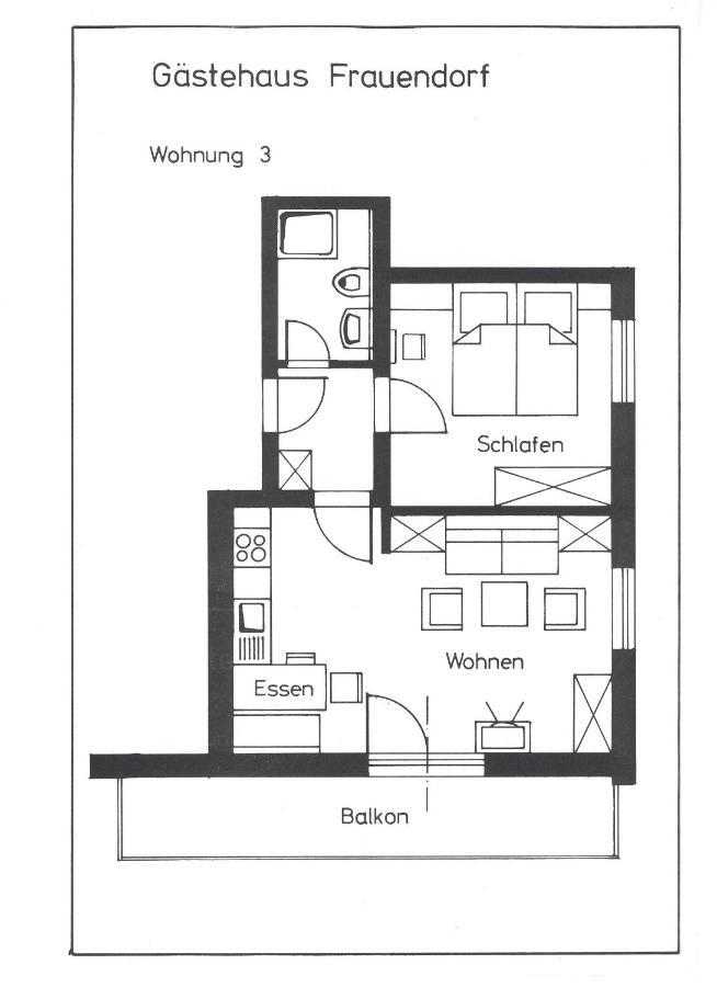 Ferienwohnung Frauendorf Шенау-ам-Кенігсзе Екстер'єр фото